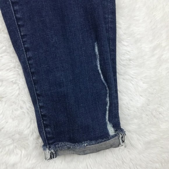 Lane Bryant Womens‎ Jeans Skinny Blue Dark Wash Distressed Whiskering Plus 20 - Picture 15 of 15